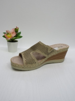 Klapki damskie na koturnie (36-41) Q5916 BEIGE