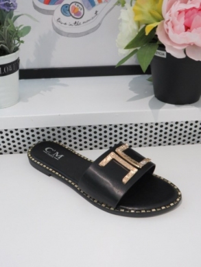 Klapki damskie na płaskim (36-41) 5125 BLACK