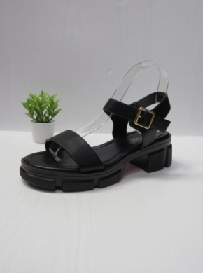 Sandały damskie na koturnie (36-41) 1-611 BLACK