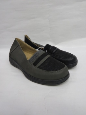 Mokasyny damskie na płaskim (37-42) E307B BLACK/GREY