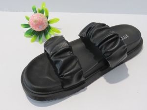 Klapki damskie na płaskim (36-41) ZYTX22038 BLACK