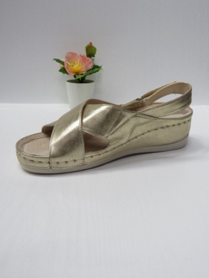 Sandały damskie na koturnie (36-41) 7AA2302 GOLD