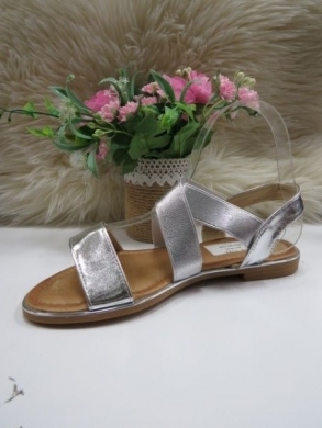 Sandały damskie na płaskim (36-41) H53 SILVER