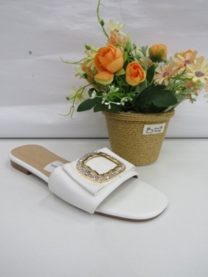 Klapki damskie na płaskim (36-41) HXD-33 WHITE