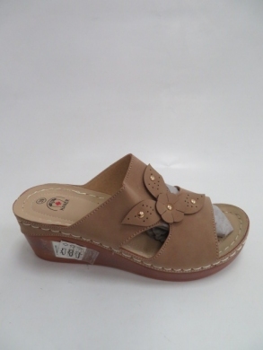 Klapki damskie na koturnie (36-41) HC2011 KHAKI