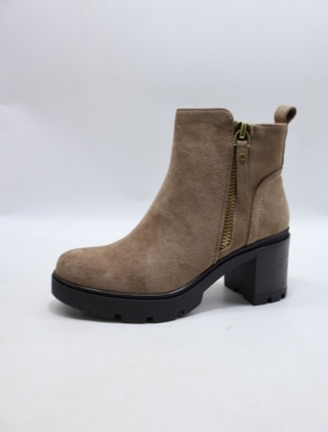 Botki damskie ocieplane na obcasie (36-41) T299 KHAKI