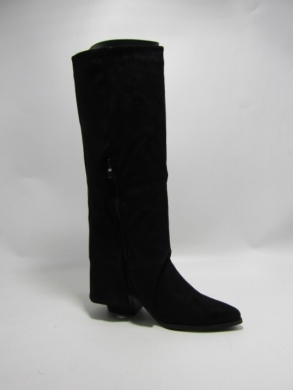 Kozaki damskie ocieplane na obcasie (36-41) 9217 BLACK