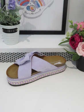 Klapki damskie na koturnie (36-41) 20-376 PURPLE
