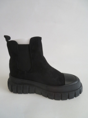 Botki damskie jesienne na płaskim (36-41) BK648 BLACK
