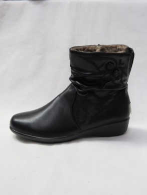 Botki damskie ocieplane na płaskim (37-42) 5156 BLACK