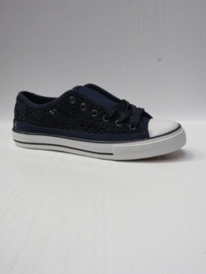 Trampki damskie na płaskim (36-41) EV-97 NAVY