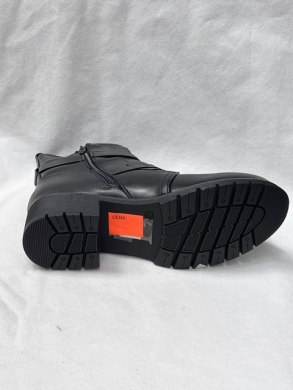 Botki damskie ocieplane na płaskim (36-41) HC284 BLACK