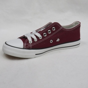 Trampki damskie na płaskim (36-41) 7-B16F BORDO