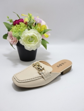 Klapki damskie na płaskim (36-41) 9718 BEIGE
