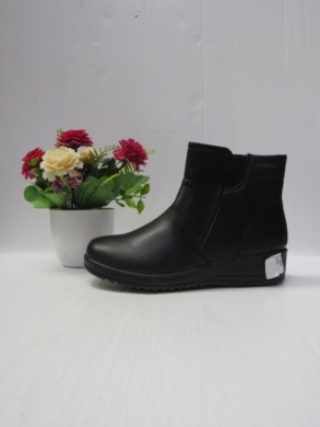 Botki damskie ocieplane na płaskim (36-41) W33-2 BLACK