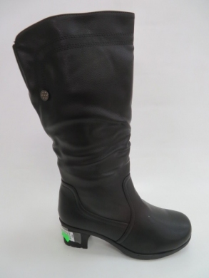 Kozaki damskie ocieplane na obcasie (36-41) 881-3 BLACK