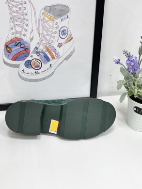 Mokasyny damskie na płaskim (36-41) 77-377 GREEN