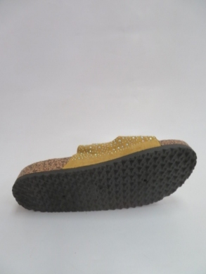Klapki damskie na płaskim (36-41) 44508 YELLOW