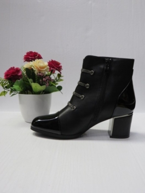 Botki damskie ocieplane na obcasie (36-41) 782-1 BLACK