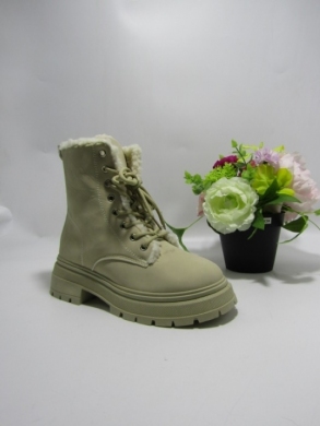 Botki damskie ocieplane na płaskim (36-41) F-307 BEIGE