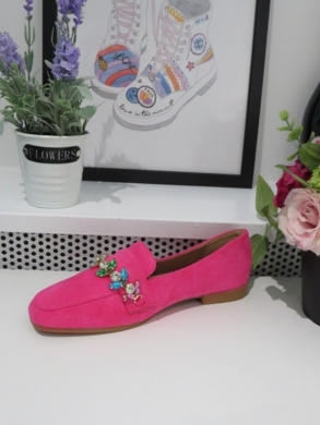 Mokasyny damskie na płaskim (36-41) 7139 FUCHSIA