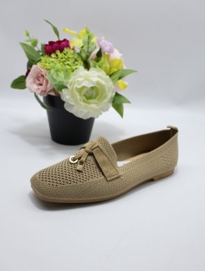 Mokasyny damskie na płaskim (36-41) W108 KHAKI