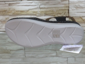 Sandały damskie na koturnie (36-41) B1738 BLACK