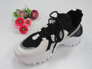 Buty sportowe damskie na płaskim (36-41) 2201A BLACK