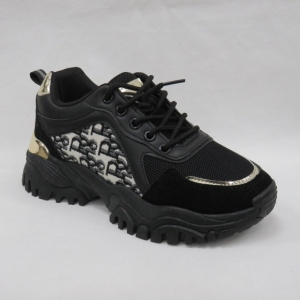 Buty sportowe damskie na płaskim (36-41) 8046 BLACK