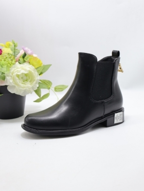 Botki damskie ocieplane na płaskim (36-41) SA3128-1 BLACK