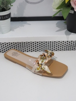 Klapki damskie na płaskim (36-41) LS-111 BEIGE