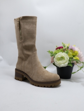 Kozaki damskie ocieplane na obcasie (36-41) LH151 KHAKI