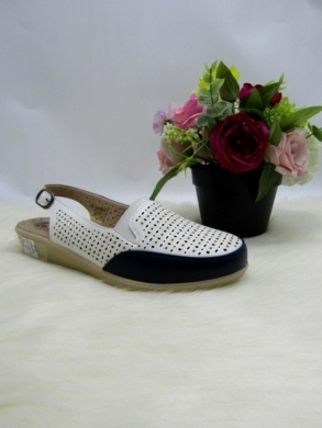 Sandały damskie na płaskim (37-42) J33-2 WHITE/BLUE