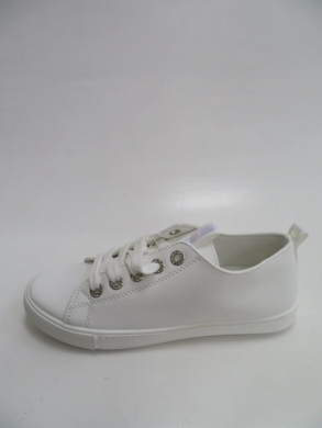 Trampki damskie na płaskim (36-41) 6038 WHITE
