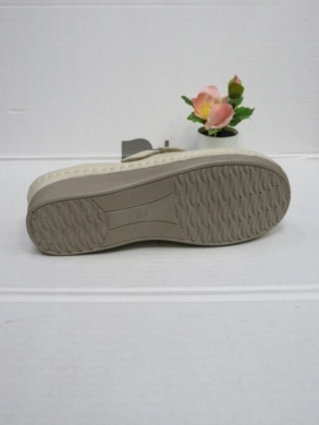 Klapki damskie na koturnie (39-43) DJH1-5 BEIGE