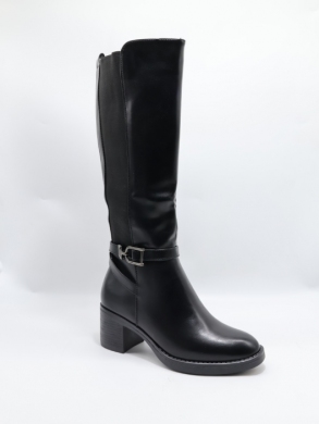 Kozaki damskie ocieplane na obcasie (36-41) 3016 BLACK