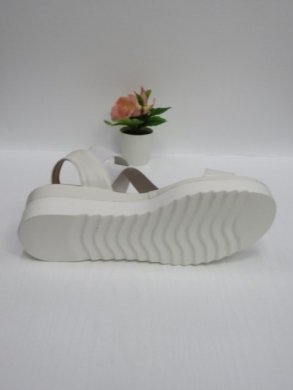 Sandały damskie na koturnie (36-41) 0-757 WHITE