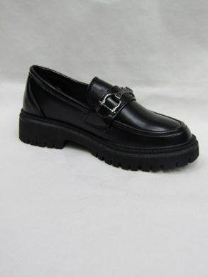 Mokasyny damskie na płaskim (36-41) 7202-12 BLACK