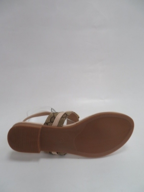 Sandały damskie na płaskim (36-41) 0-89 BEIGE
