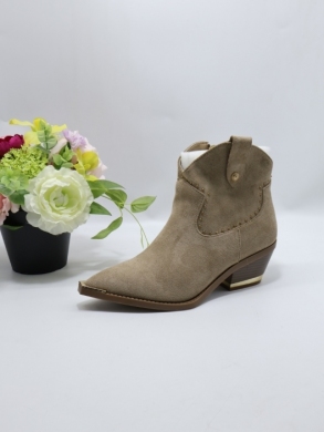 Botki damskie na obcasie (36-41) 9696A KHAKI