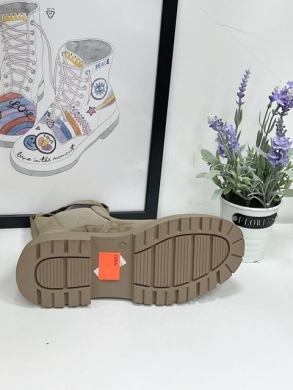 Botki damskie na płaskim (36-41) 5773 KHAKI
