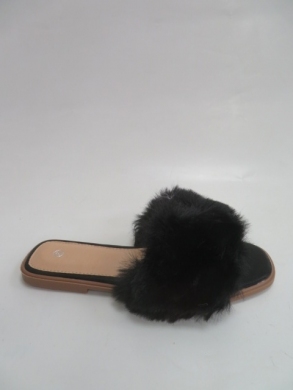 Klapki damskie z futerkiem (36-41) LS92 BLACK
