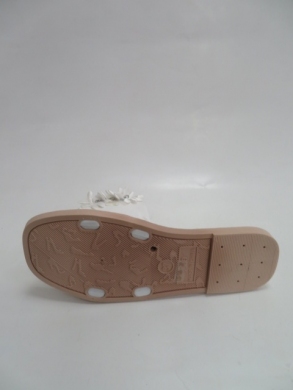 Klapki damskie na płaskim (36-41) LS106 WHITE
