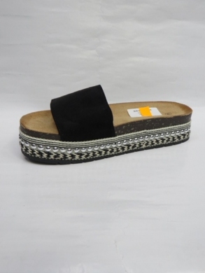 Klapki damskie na płaskim (36-41) AN01 BLACK