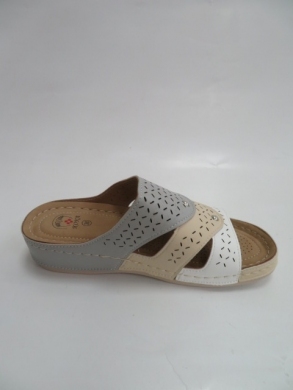 Klapki damskie na płaskim (36-41) 1109 GR/BE/WH