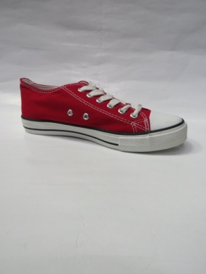 Trampki damskie na płaskim (36-41) 7BW-5 RED