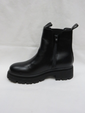 Botki damskie ocieplane na płaskim (36-41) VL188 BLACK