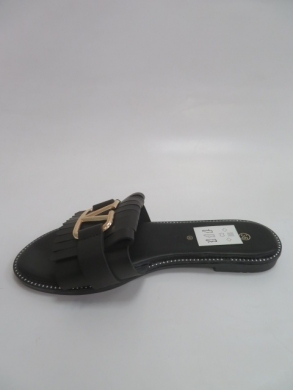 Klapki damskie na płaskim (36-41) 2113-1 BLACK