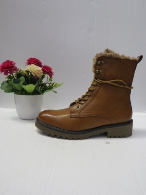 Botki damskie ocieplane na płaskim (36-41) C786 CAMEL