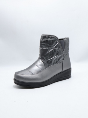 Botki damskie ocieplane na płaskim (39-43) DW33-22 GREY